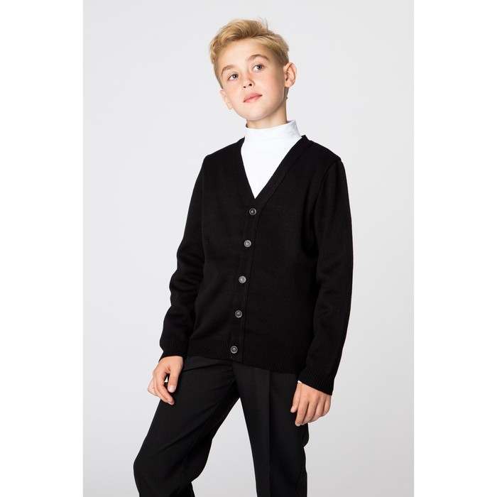 Жакет для мальчика, рост 134 см, цвет чёрный 647