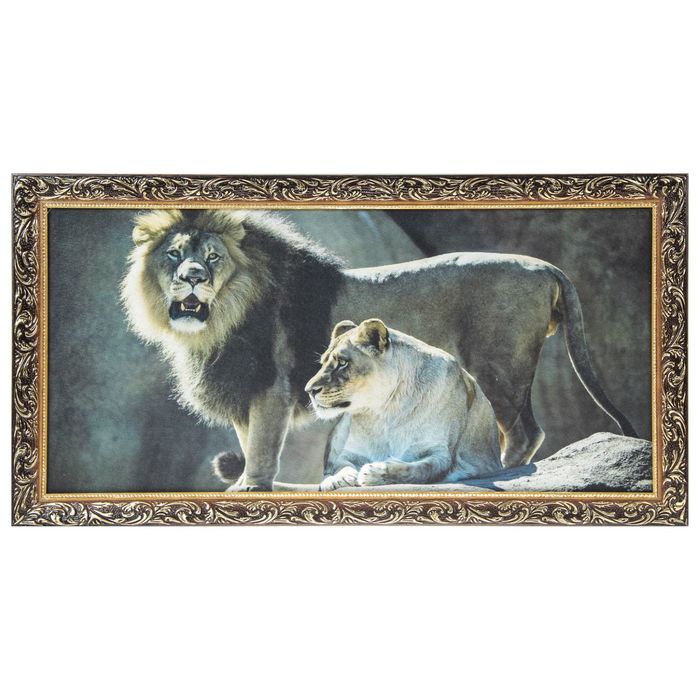 Гобеленовая картина "Львина пара" 45х85 см