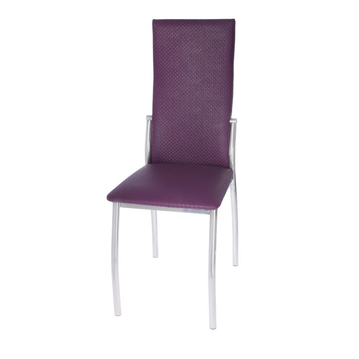 Стул "Шанхай", цвет обивки фиолетовый, каркас  хром
