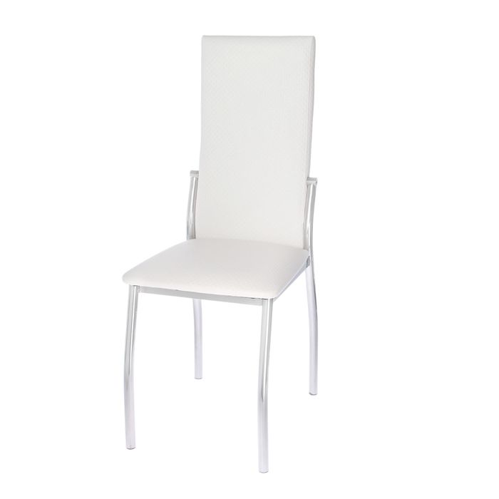 Стул "Шанхай", цвет белый, каркас хром
