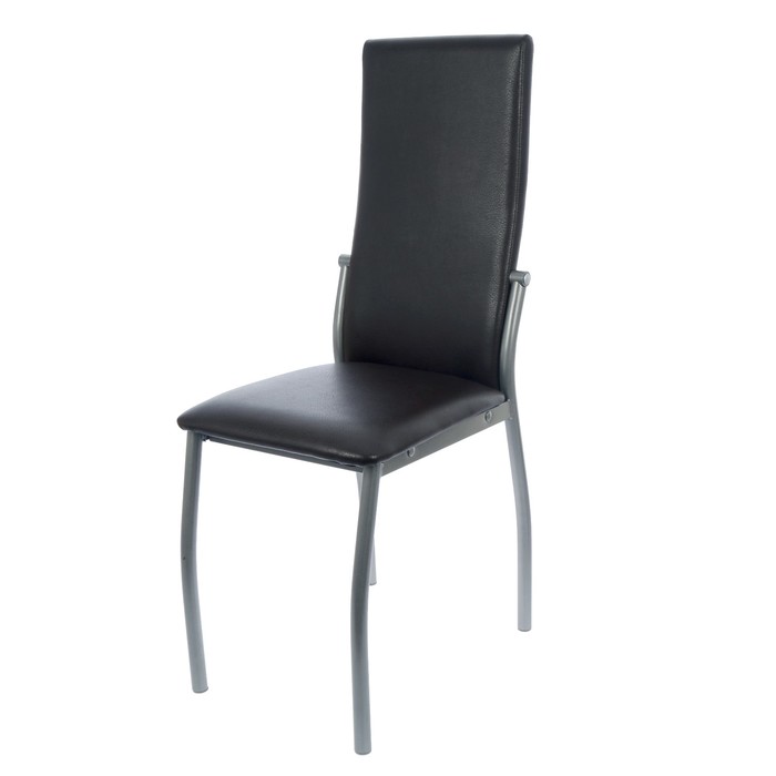 Стул "Шанхай", цвет обивки чёрный, каркас серый