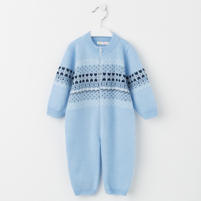 Комбинезон детский "Карамелька", рост 50-56 см, цвет голубой 11331 _М