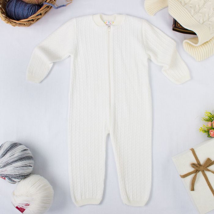 Комбинезон детский "Альбина", рост 50-56 см, цвет молочный 11011 _М