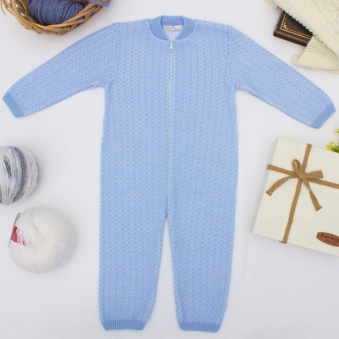 Комбинезон детский "Альбина", рост 68-74 см, цвет голубой 11011 _М