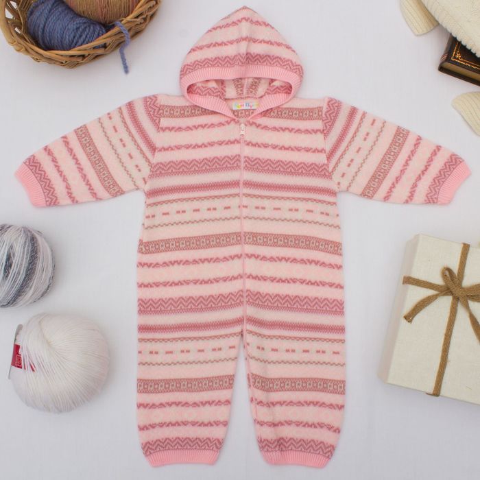 Комбинезон с капюшоном детский "Метель", рост 50-56 см, цвет розовый 11172 _М