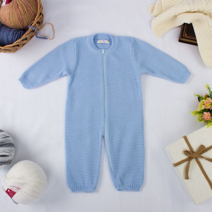 Комбинезон детский "Мелодия", рост 62-68 см, цвет голубой 11289 _М