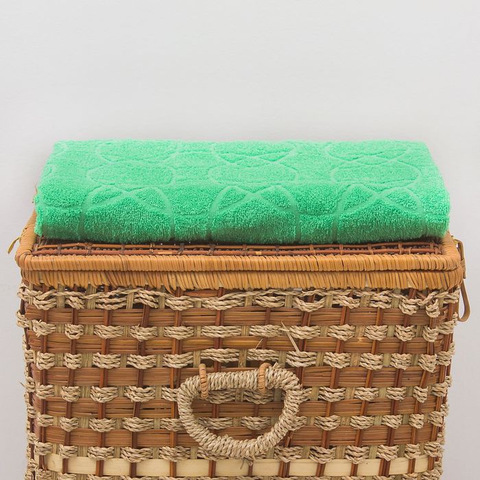 Полотенце махровое ITUMA жаккард ЖК140-2-008-010 70*140см,Морской зеленый,хл.,380 г/м