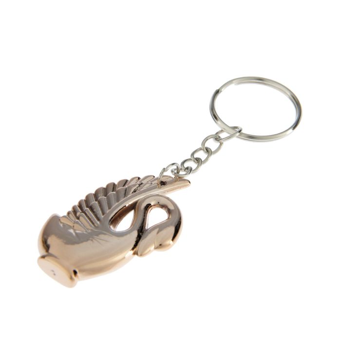 Брелок пластик под металл "Лебедь" МИКС 5х2,5 см