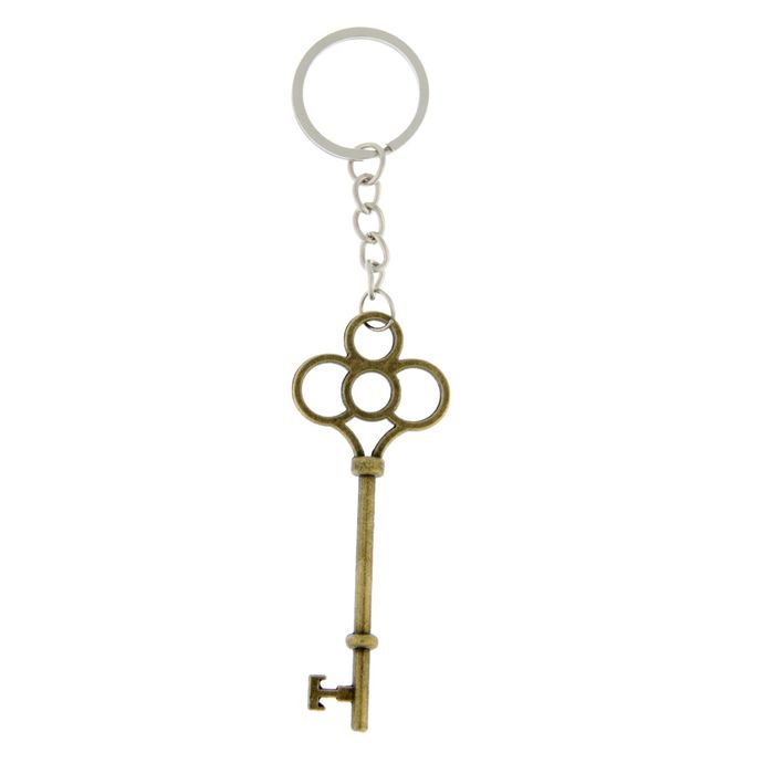 Ключи 7.0. Брелок металл "ключик с компасом" 2,5х0,5х5,8 см Китай; арт.: 9313709. Брелок "ключик". Брелок в виде ключа. Брелок с замком ключ (металл).