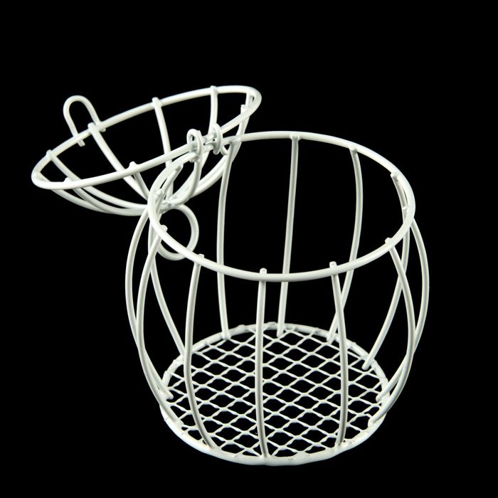 Сувенир металл "Пузатая клетка" 8х6х6 см