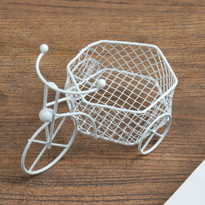 Сувенир металл "Велосипед с корзиной" 10,5х13,5х7,5 см