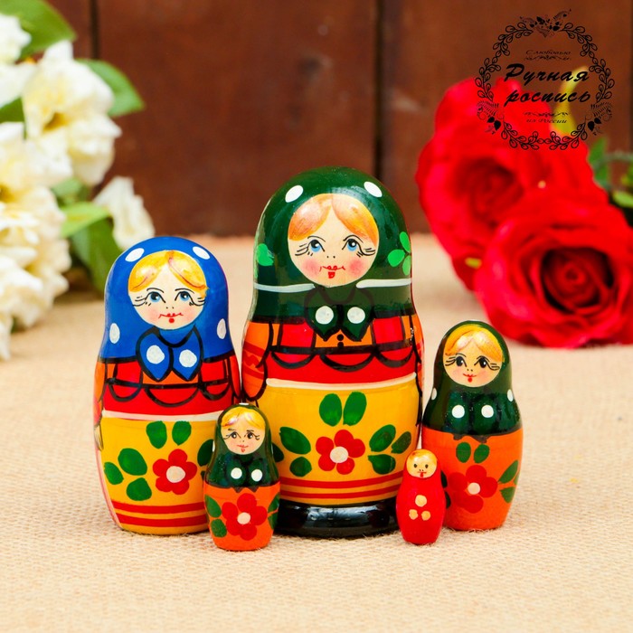 Матрёшка «Старорусская», 5 кукольная, 10,5 см