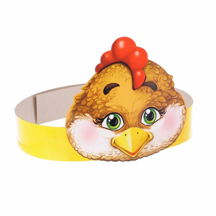 Маска на ободке "Курочка ряба"