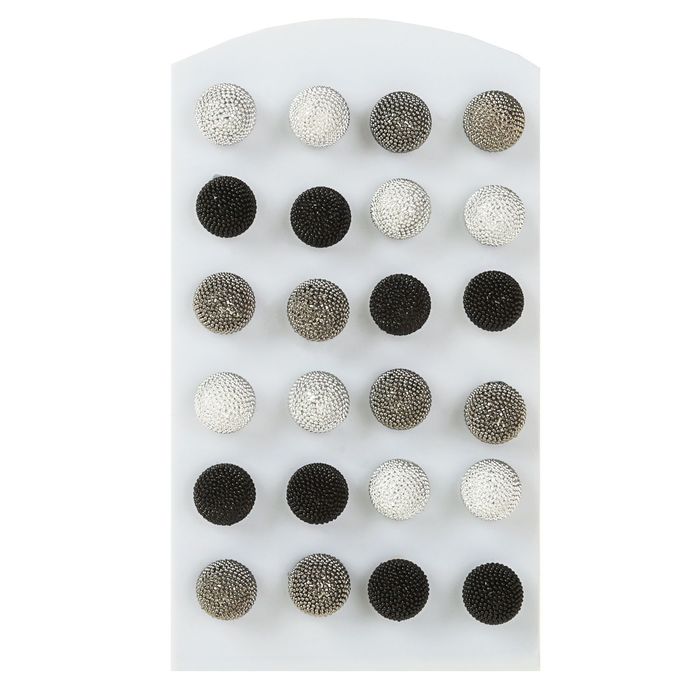 Пусеты 12 пар "Шар", цвет МИКС