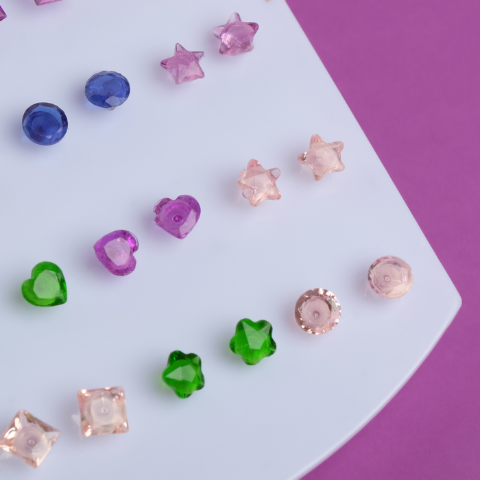 Пусеты 36 пар "Ассорти" мини, цвет МИКС