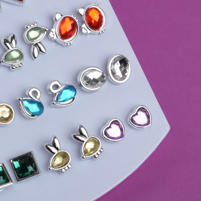 Пусеты 36 пар "Ассорти" яркое настроение, цвет МИКС