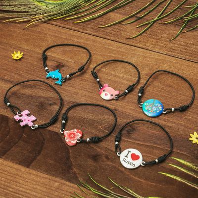 Браслет с эмалью "Мульти", форма МИКС, цвет МИКС