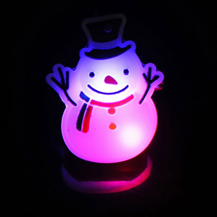 Значок световой "Снеговик"