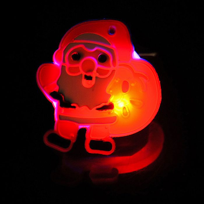 Значок световой "Дед Мороз" с подарками