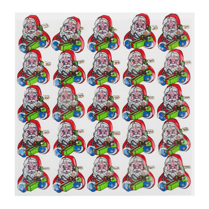 Значок световой "Дед Мороз" с подарком