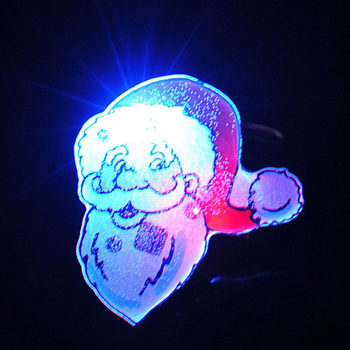 Значок световой "Дед Мороз" с бородой