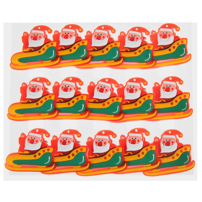 Значок световой "Дед Мороз" в санях