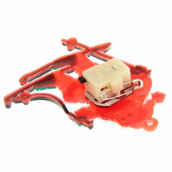 Значок световой "Дед Мороз" на лыжах