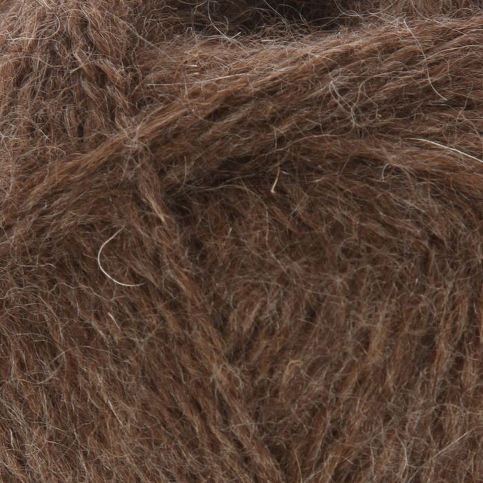 Пряжа "Пушинка" 50% шерсть, 50% козий пух 225м/50гр (3656, темно-коричневый)