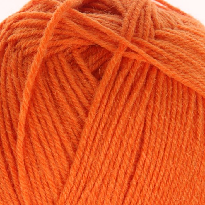 Пряжа "Водопад" 70% шерсть, 30% капрон 400м/100гр (0493, ярко-оранжевый)