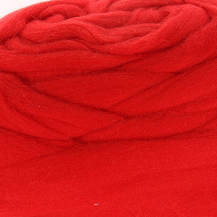 Пряжа "Зефир" 100% мериносовая шерсть 50м/500гр (0042, красный)