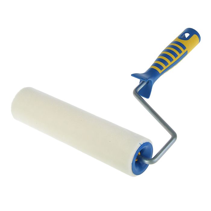 Валик "АКОР" Профи, велюр-шерсть, 240 мм, ручка d=8 мм, D=48 мм, ворс 4 мм, для лака