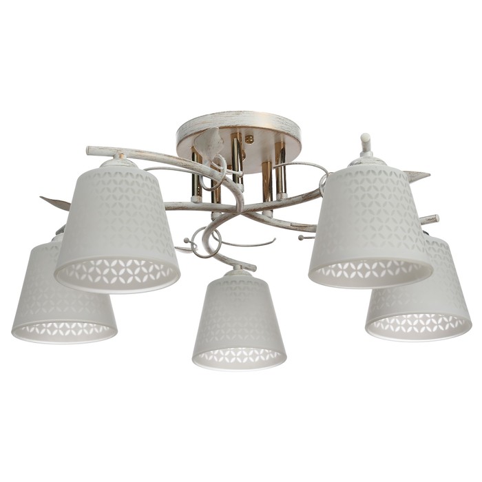 Люстра "Анхелита" 5x40W E27 белое золото,золото