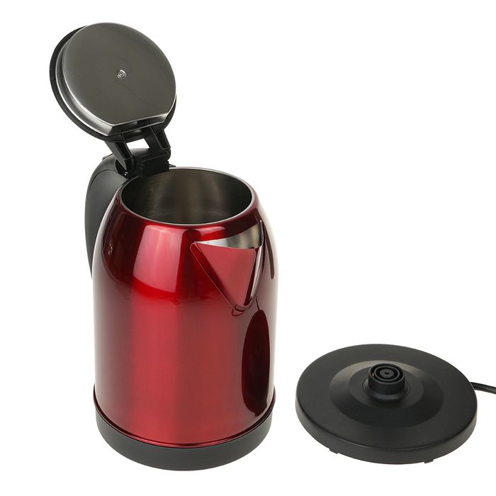 Чайник электрический GELBERK GL-336, 2000 Вт, 2 л, нержавеющая сталь, красный