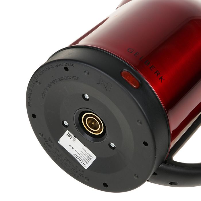 Чайник электрический GELBERK GL-336, 2000 Вт, 2 л, нержавеющая сталь, красный