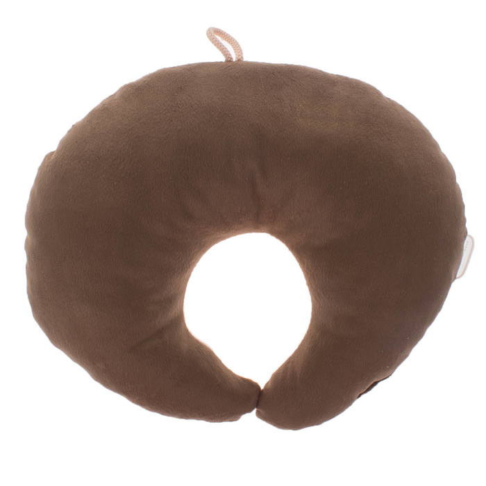 Подушка дорожная детская «Рогалик» для шеи, цвет шоколад