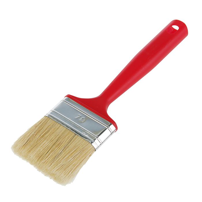 Кисть плоская "Мелодия цвета", 70х14 мм, ручка пластик, натуральная щетина