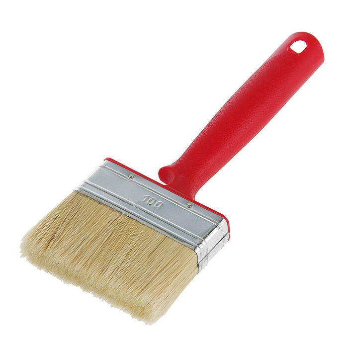 Кисть плоская "Мелодия цвета", 100х25 мм, ручка пластик, натуральная щетина