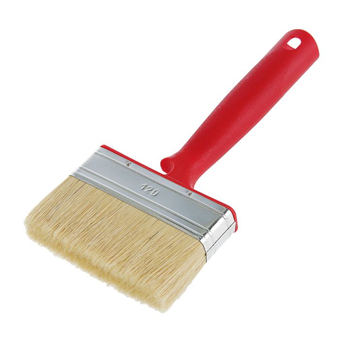 Кисть плоская "Мелодия цвета", 120х25 мм, ручка пластик, натуральная щетина