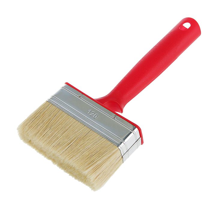 Кисть плоская "Мелодия цвета", 120х35 мм, ручка пластик, натуральная щетина