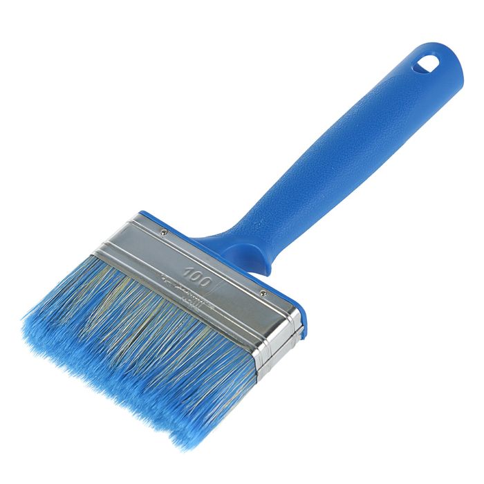 Кисть плоская "Лазурный берег", 100х25 мм, ручка пластик, смешанная щетина