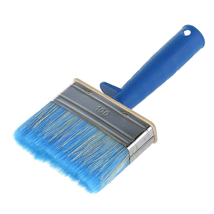 Кисть плоская "Лазурный берег", 100х25 мм, ручка пластик, смешанная щетина
