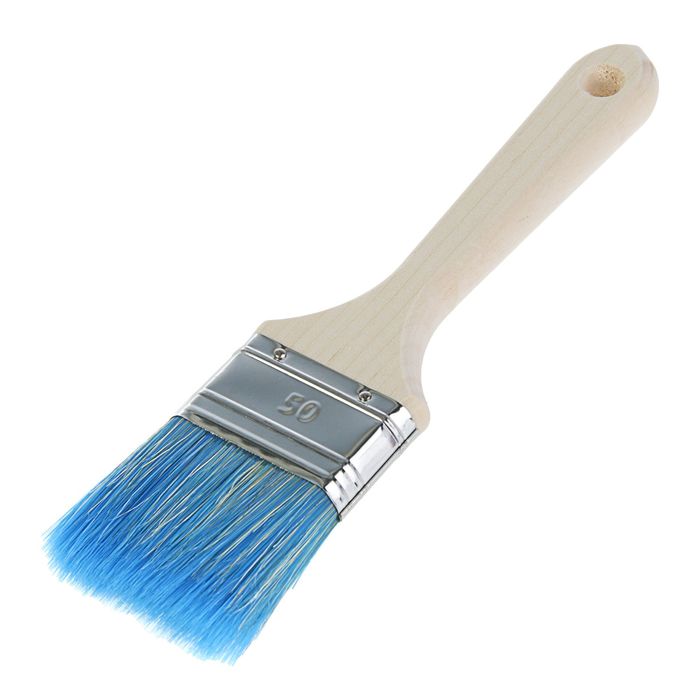 Кисть плоская "Лазурный берег", 50х14 мм, ручка дерево, смешанная щетина