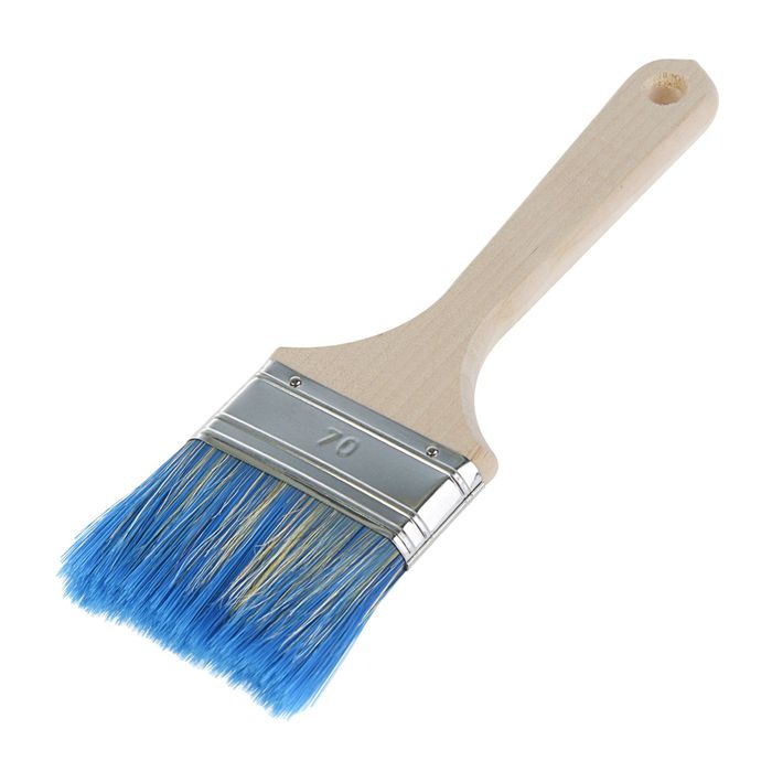 Кисть плоская "Лазурный берег", 70х14 мм, ручка дерево, смешанная щетина