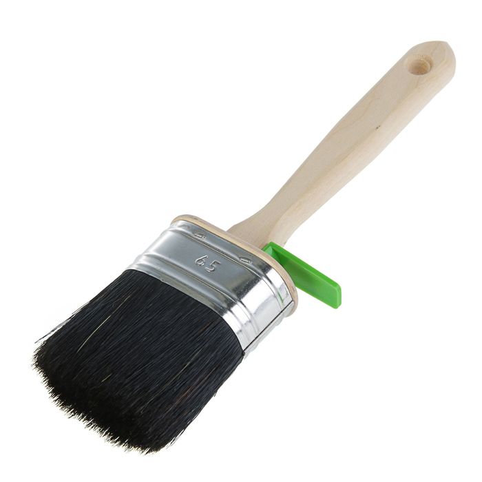 Кисть овальная "Лазурный берег", 65х36 мм, ручка дерево, натуральная щетина