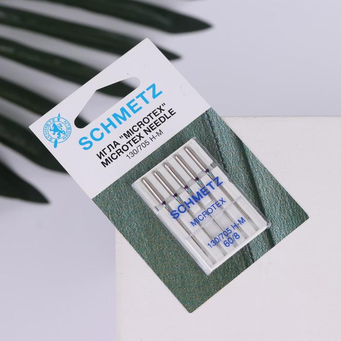 Иглы для бытовых швейных машин микротекс 60 5 шт 159₽