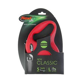 

Рулетка Flexi New Classic L (до 50 кг) лента 5 м, красная