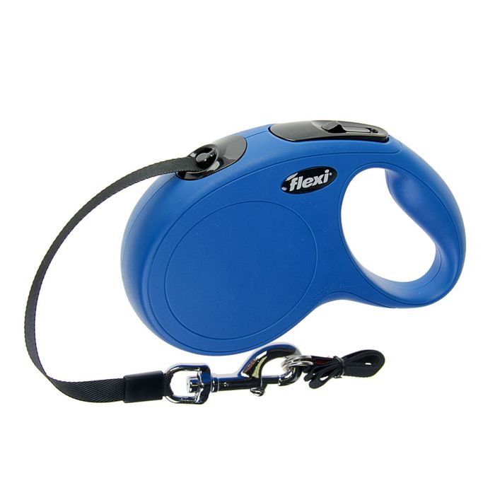 Рулетка Flexi  New Classic M (до 25 кг) лента 5 м, синяя