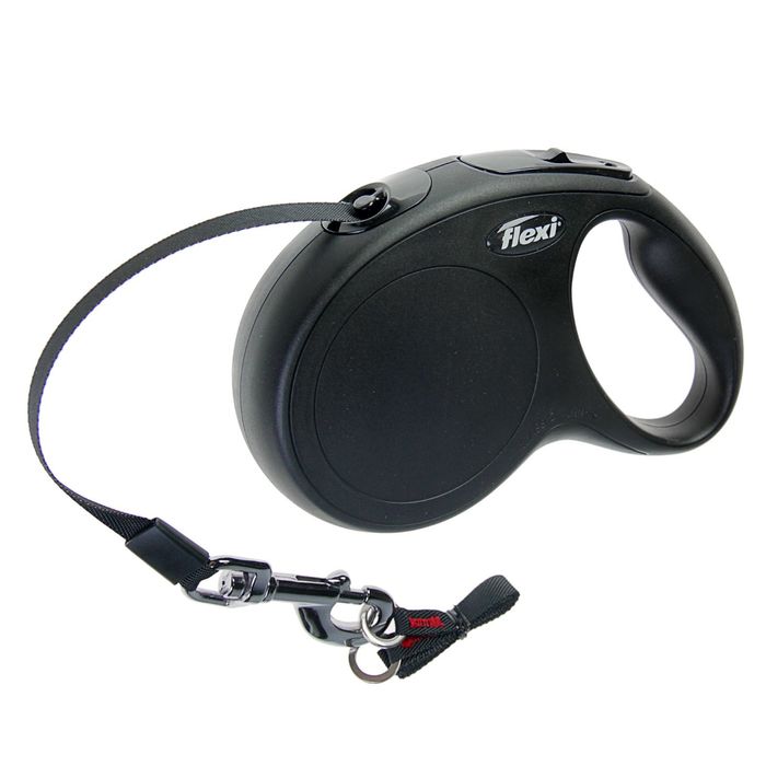 Рулетка Flexi  New Classic M (до 25 кг) лента 5 м, черная