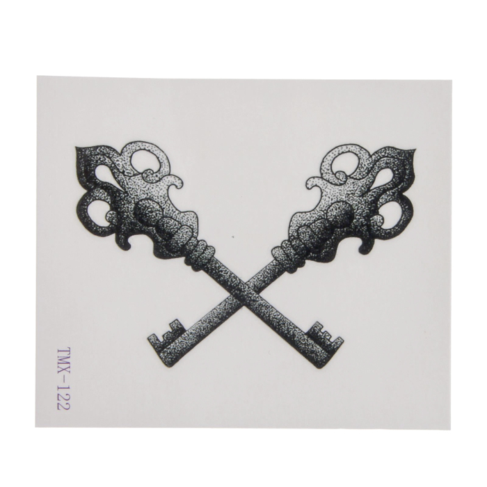 Татуировка на тело "Два ключа"