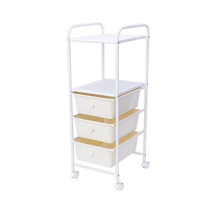 Этажерка бежевая на 3 ящика